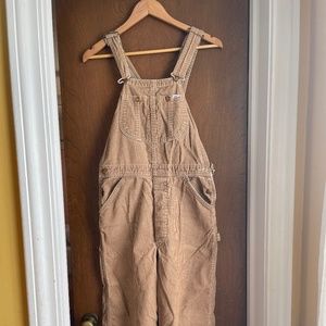 Vintage Lee light brown corduroy overalls